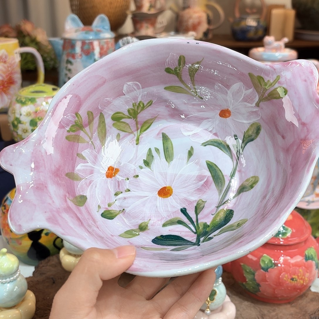 景德镇手绘高温釉下彩陶瓷茶具