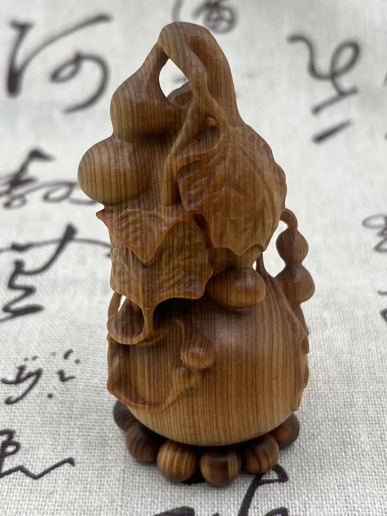 太行崖柏陈化料【五福临门】手把件工艺品