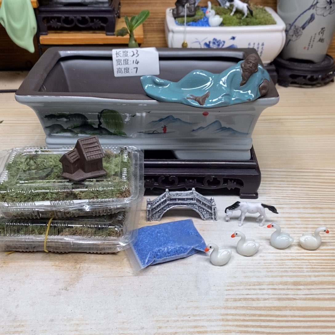 紫砂陶瓷艺术花盆陶瓷