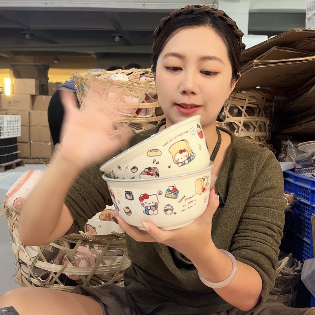 摆件潮州陶瓷工厂微瑕6寸