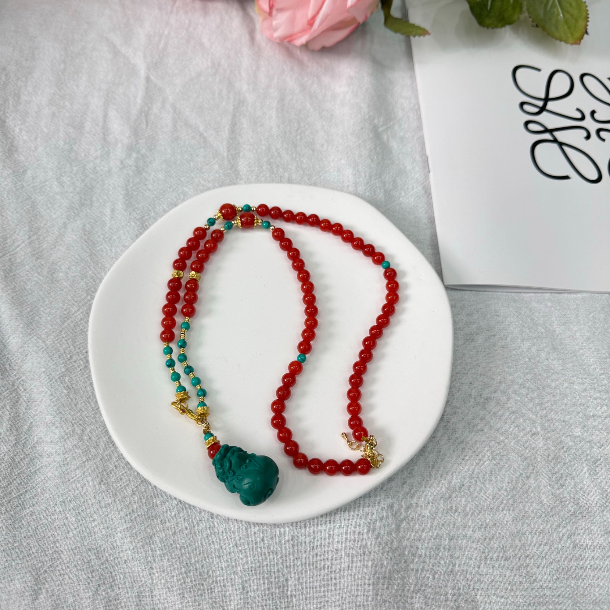 高定珠宝红翡项链HF1068S098