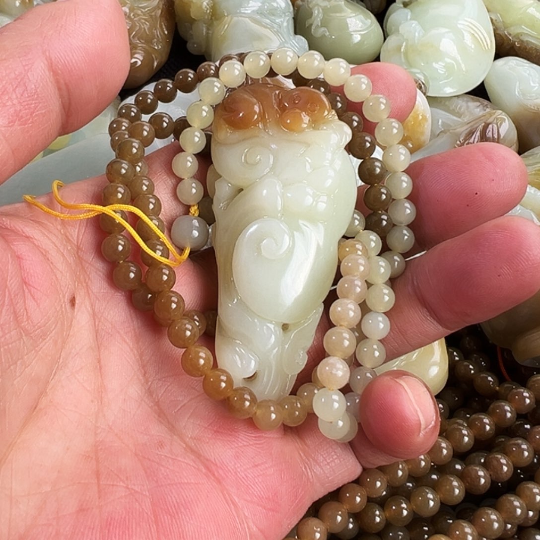 劳***装和田玉未镶嵌吊坠(不含链)