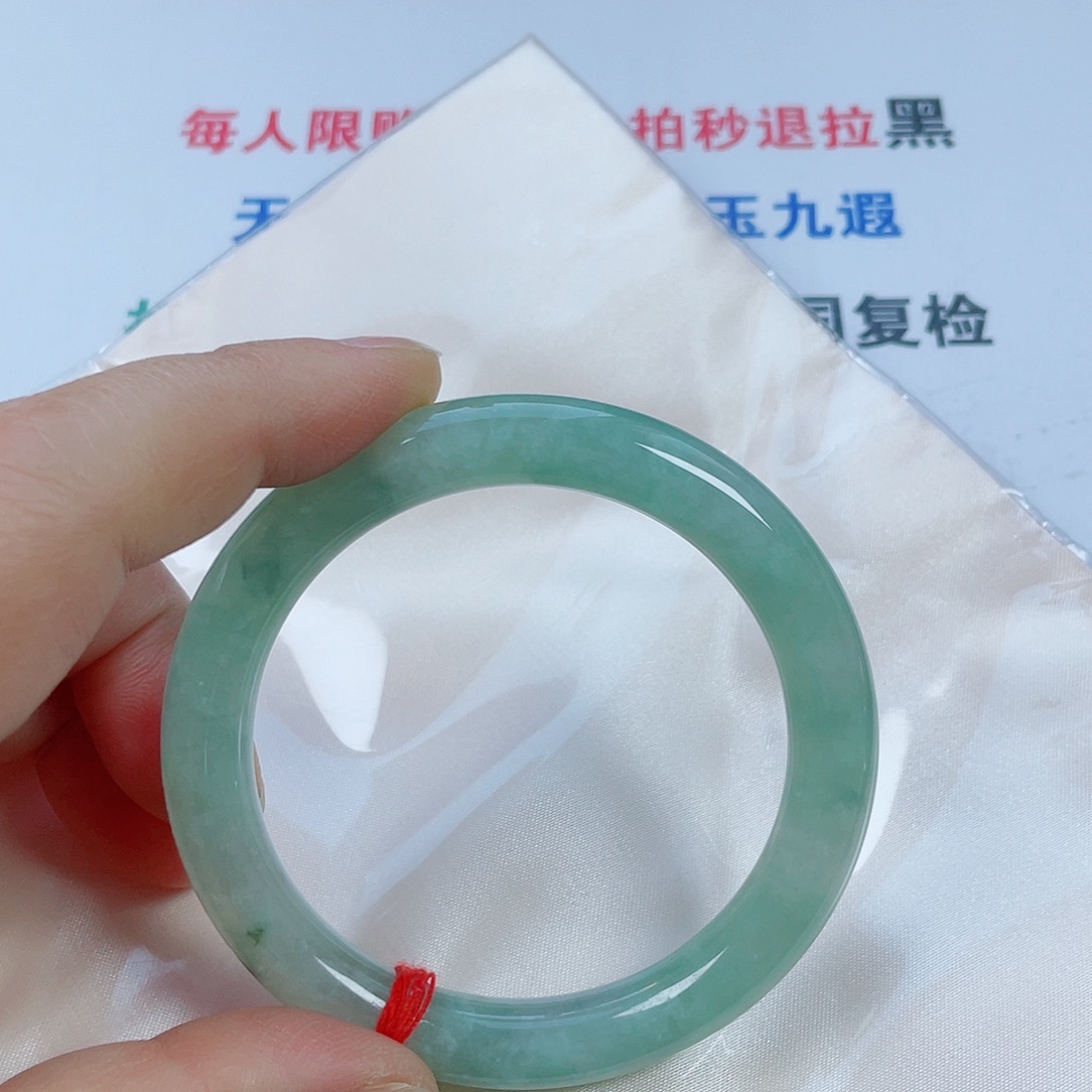 翡翠未镶嵌手镯天然翡翠手镯56.5