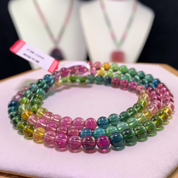 双色碧玺手链未镶嵌