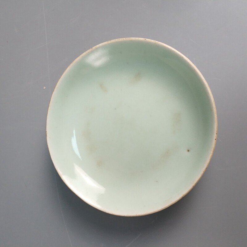 清道光 豆青釉盘7号-M25KZ008006