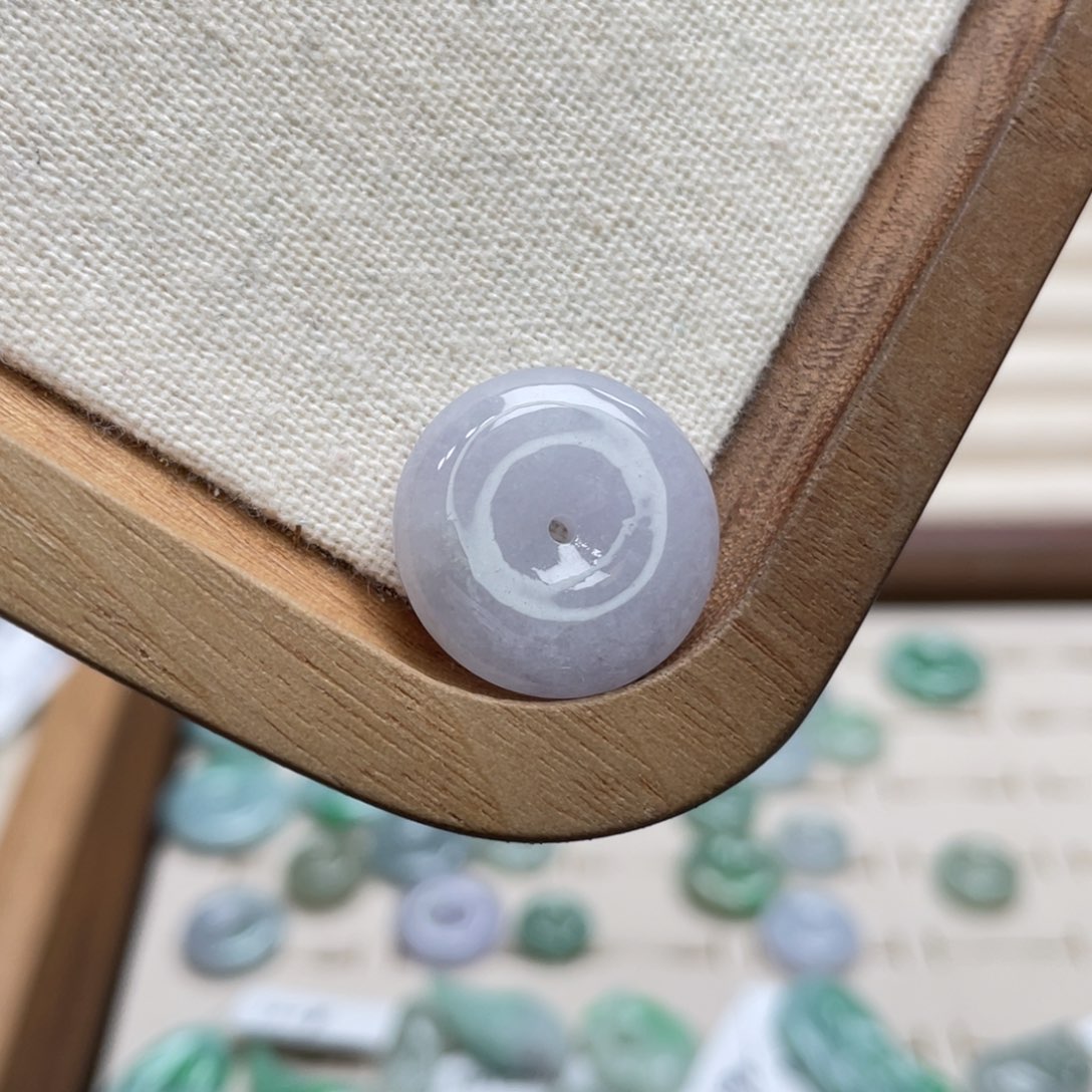 翡翠未镶嵌吊坠(不含链)a05冰紫平安扣