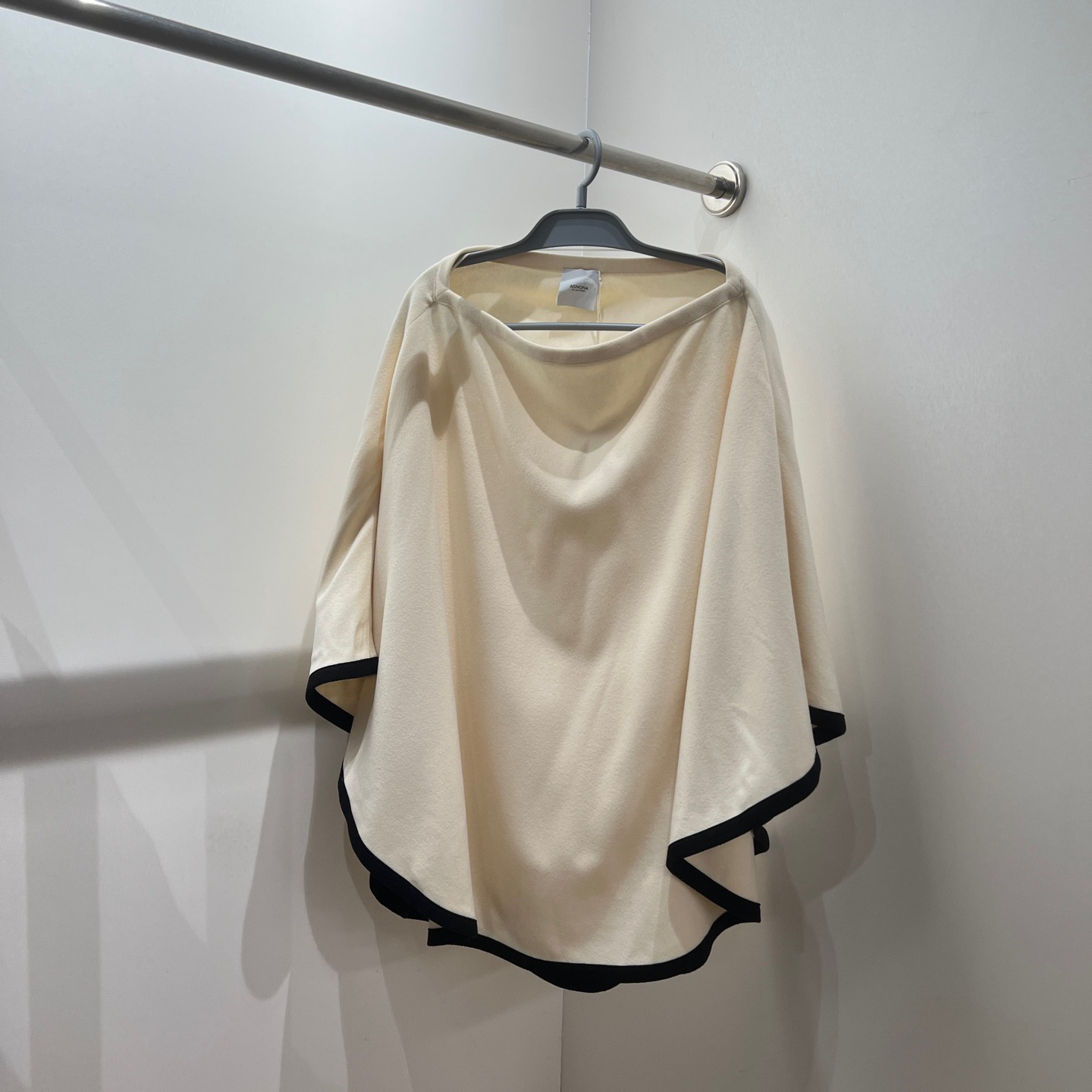 99新 maje dp25/Agnona 拼色山羊绒披肩斗篷 xs/s码 羊绒