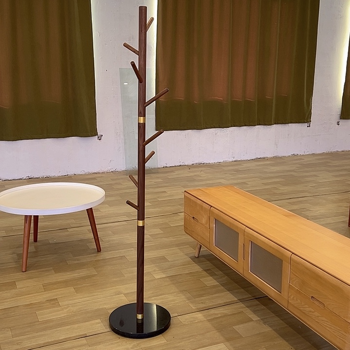 北美福利黑胡桃木衣帽架不退不换