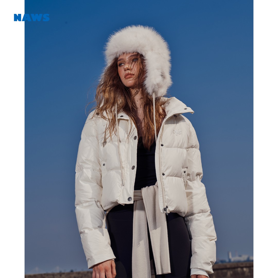 NAWS +5­°C  冬季云朵服90微珠光立领短款时尚保暖加厚外套