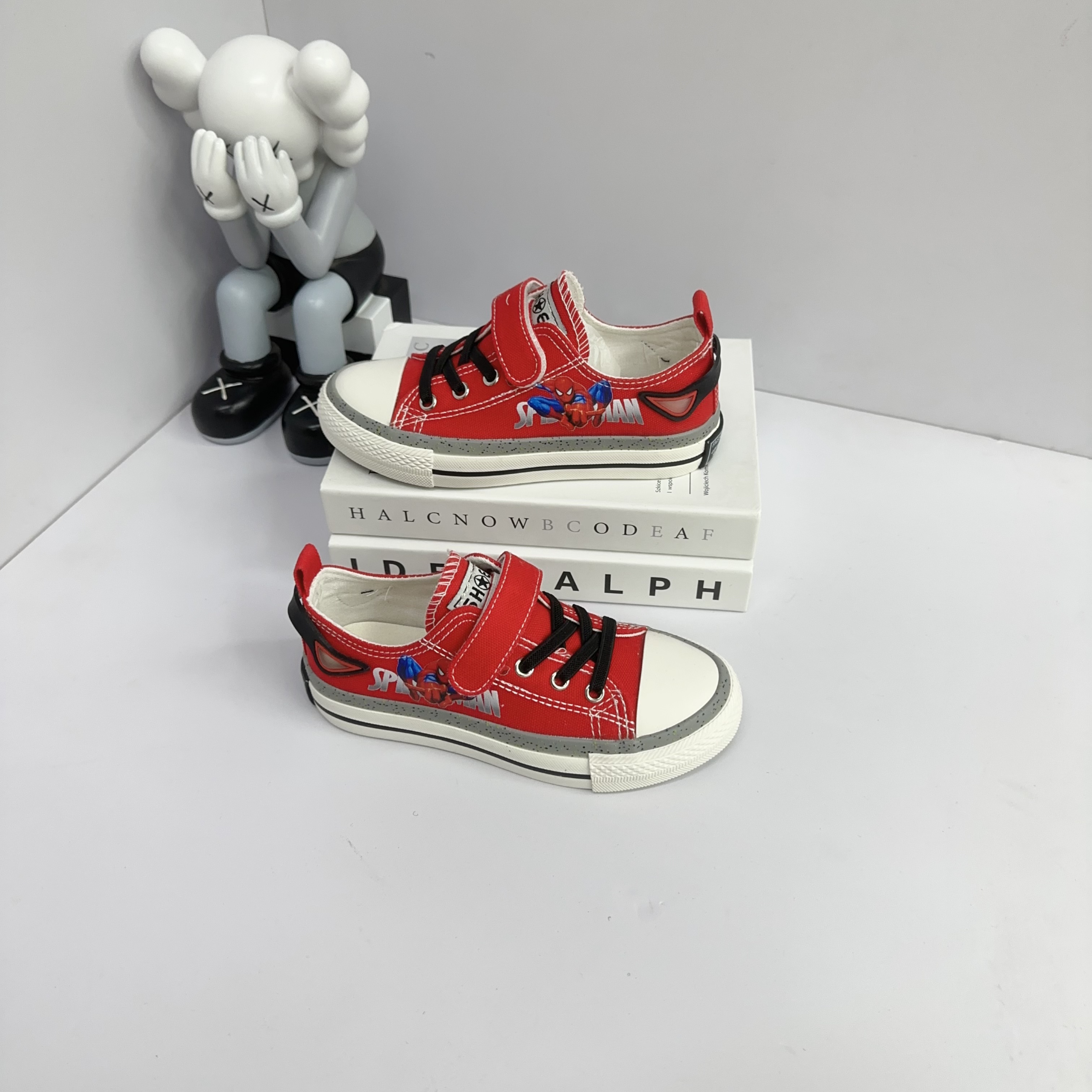 1367儿童低帮男魔术贴女男女通用帆布鞋时尚小童大童