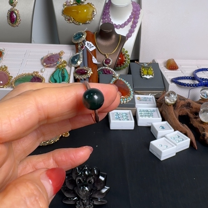 【闪购商品】琥珀戒指合金46uuuiuiii