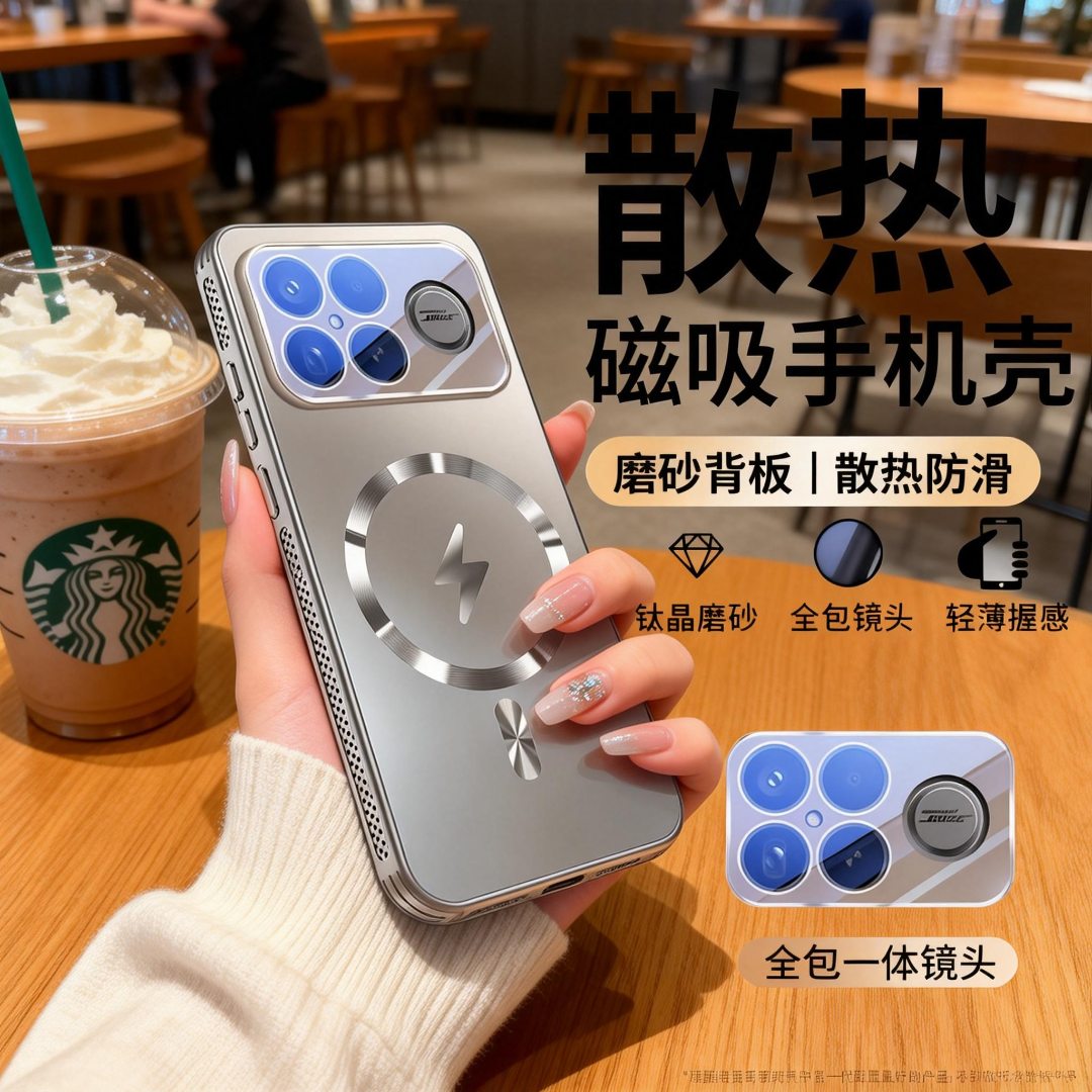 适用红米K90Promax新款手机壳MagsaferedmiK90全包镜头防摔散热壳