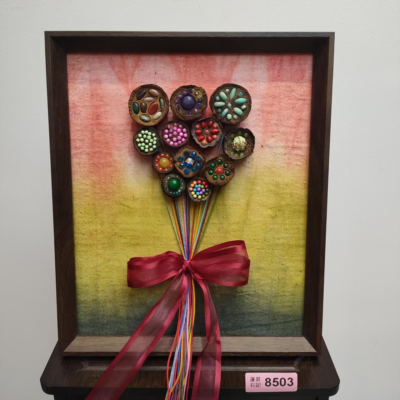 【云昇】手工原创禅意莲蓬相框桌摆国风民宿家居软装装饰画