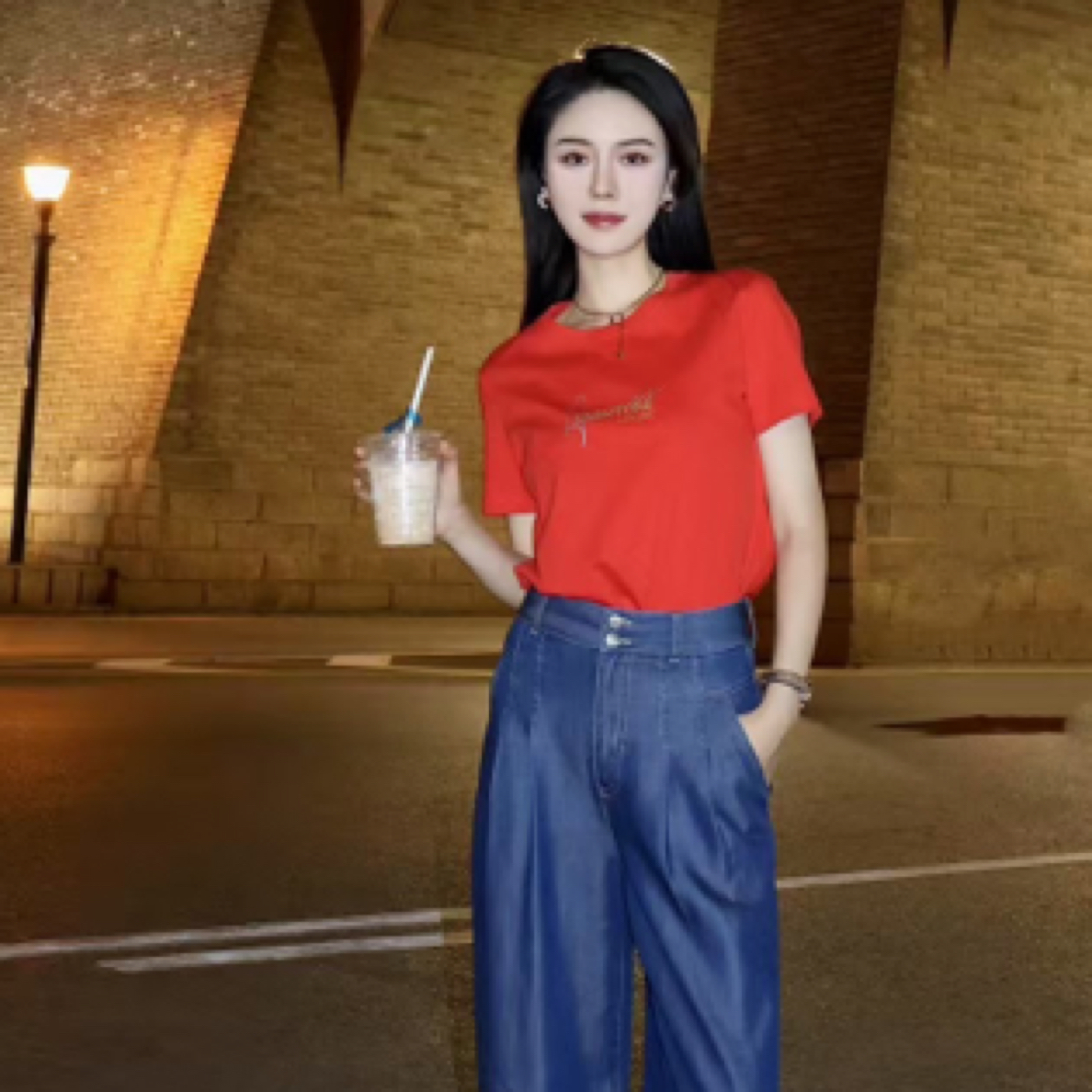 AMASS/阿玛施【国潮文化】了不起印花休闲百搭圆领短袖T恤5300825