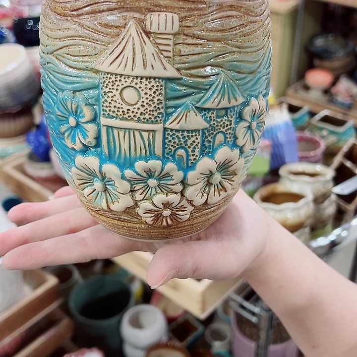 有孔，凑单福利满10元发货陶瓷多肉花盆！