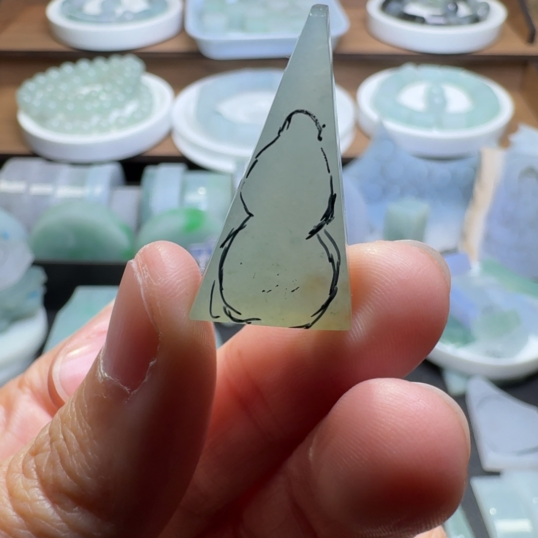 定制翡翠未镶嵌定制葫芦