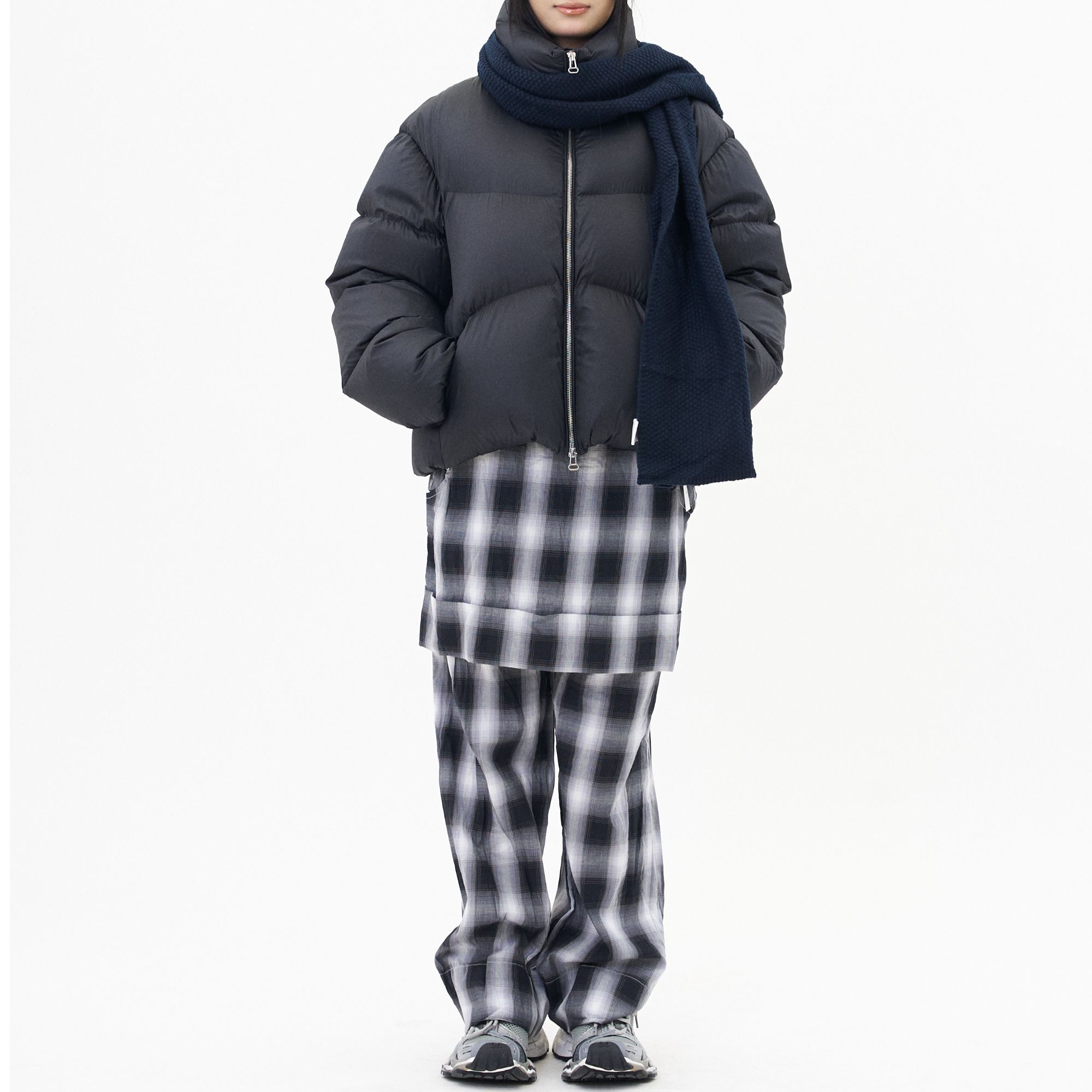 FREETENDER｜弧线短款鹅绒服7377