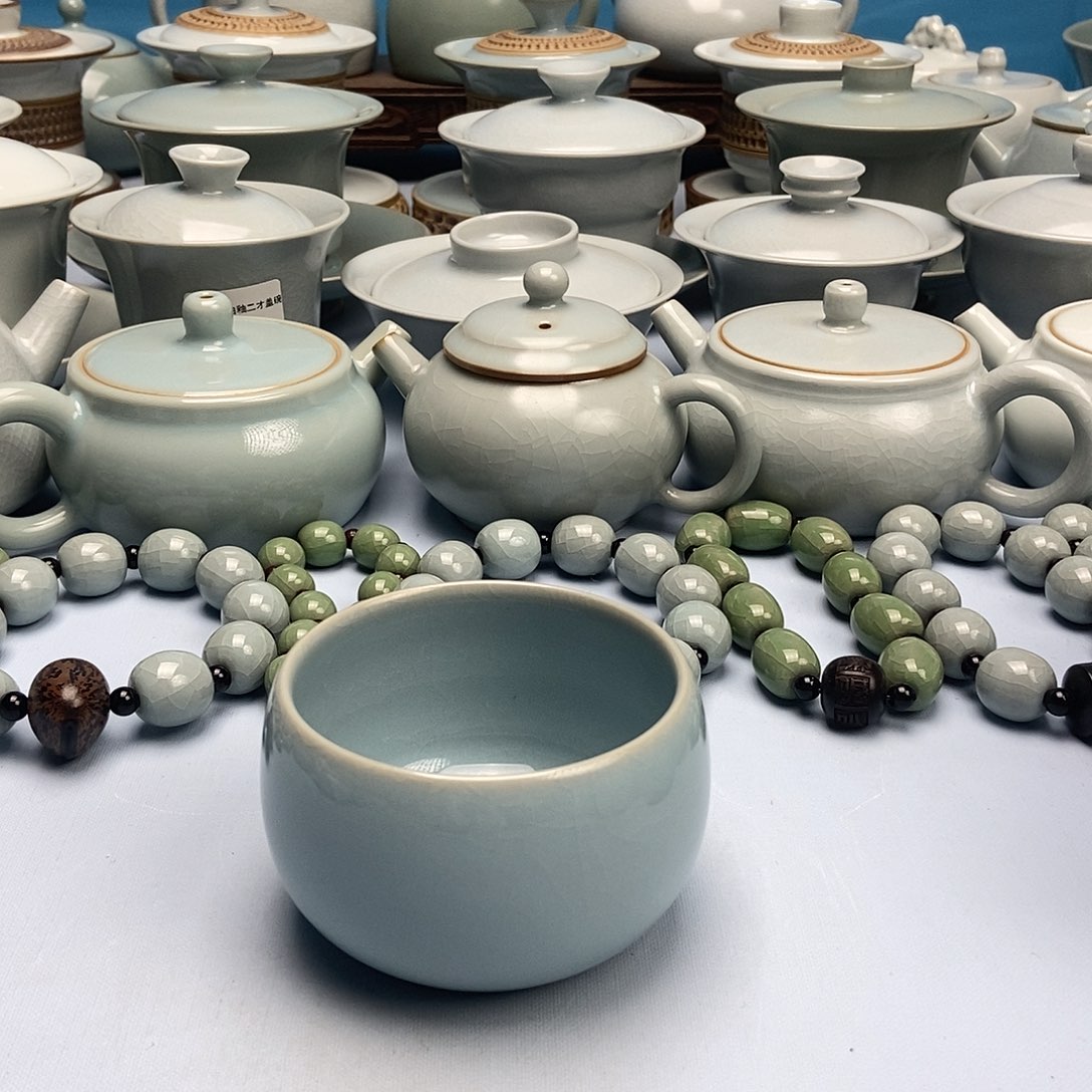 杯微蓝釉禅定杯原矿原釉原产地