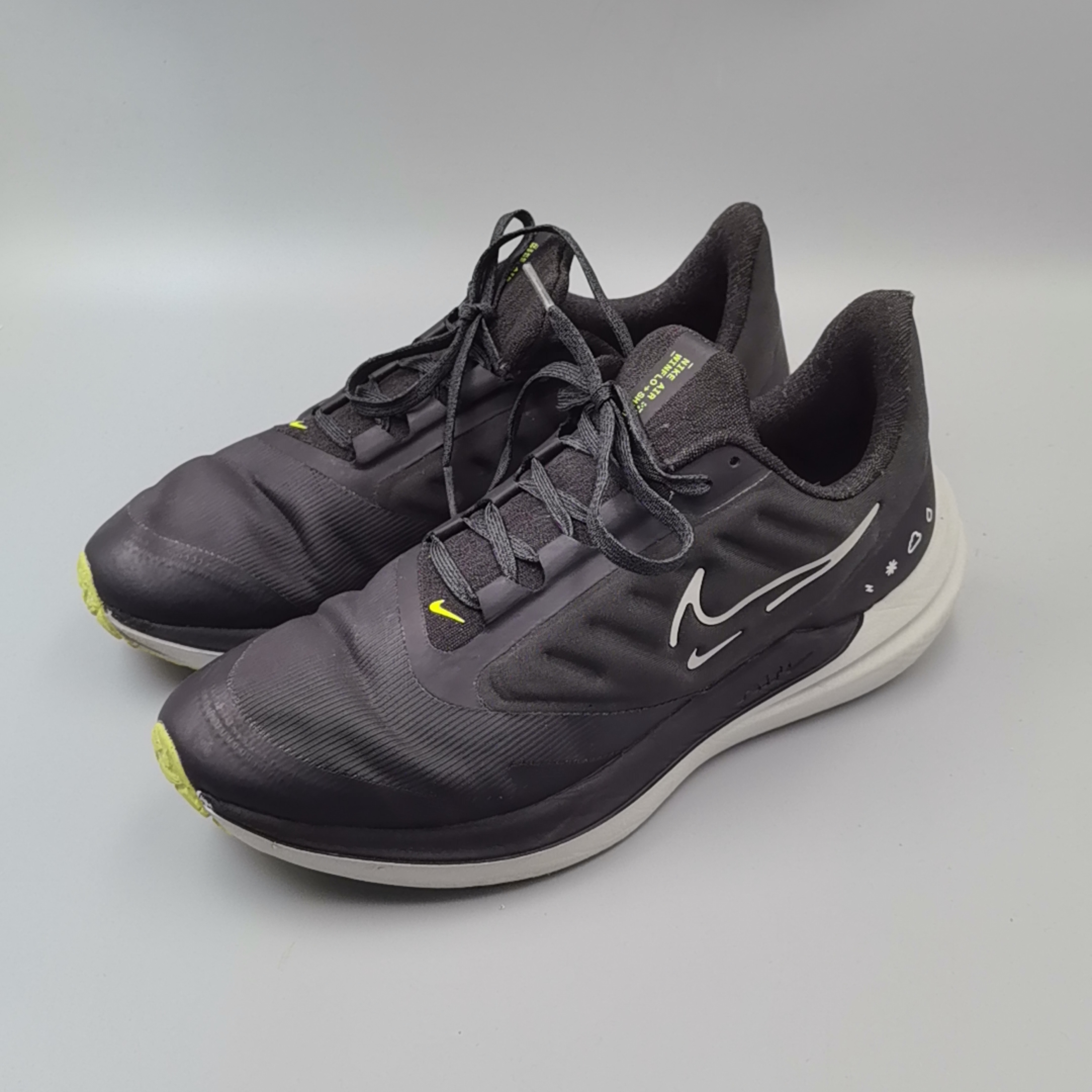 90新 maje 41码260 Air Winflo 9 二手潮鞋 跑鞋 正品 黑/白