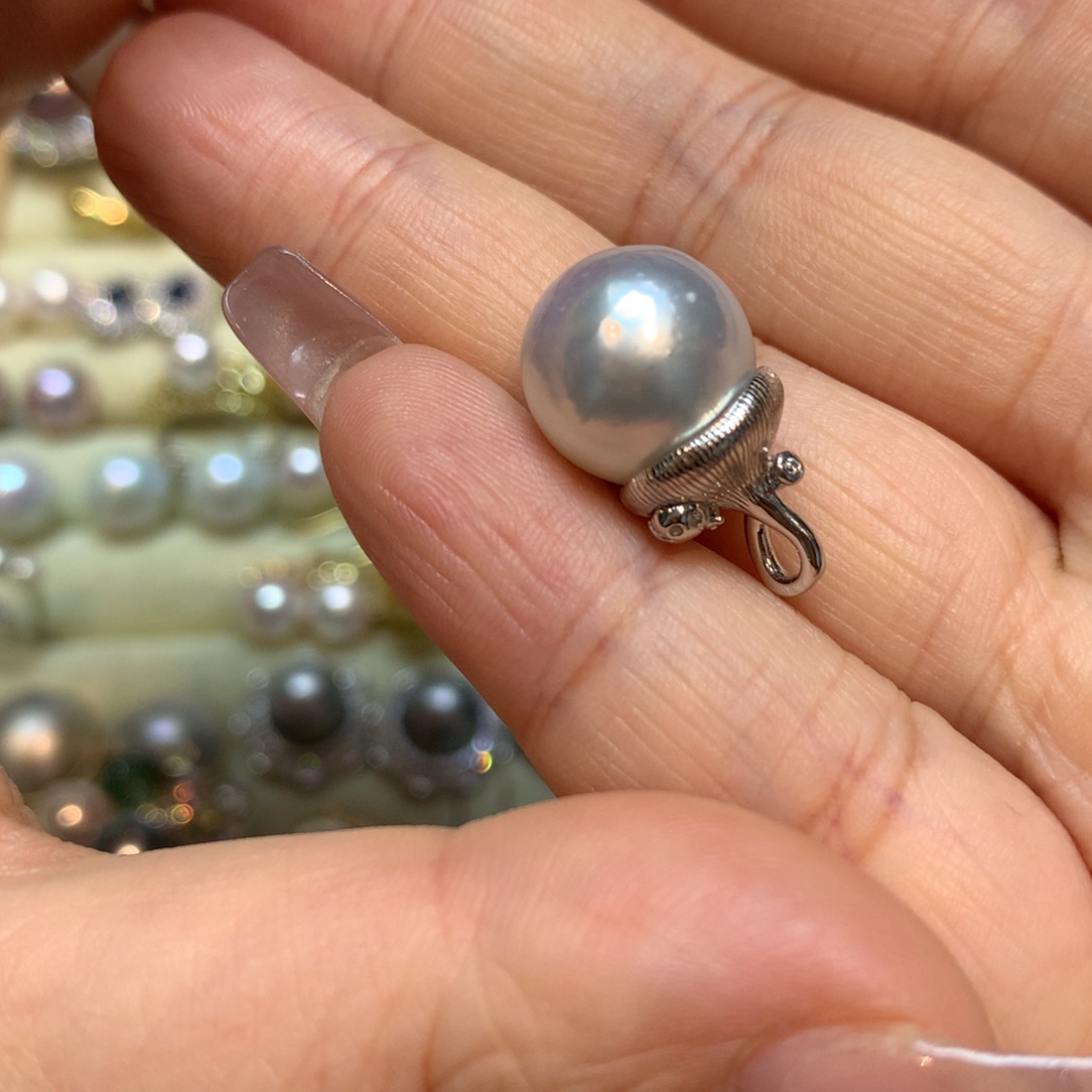 海水珍珠颈饰银S925镶嵌