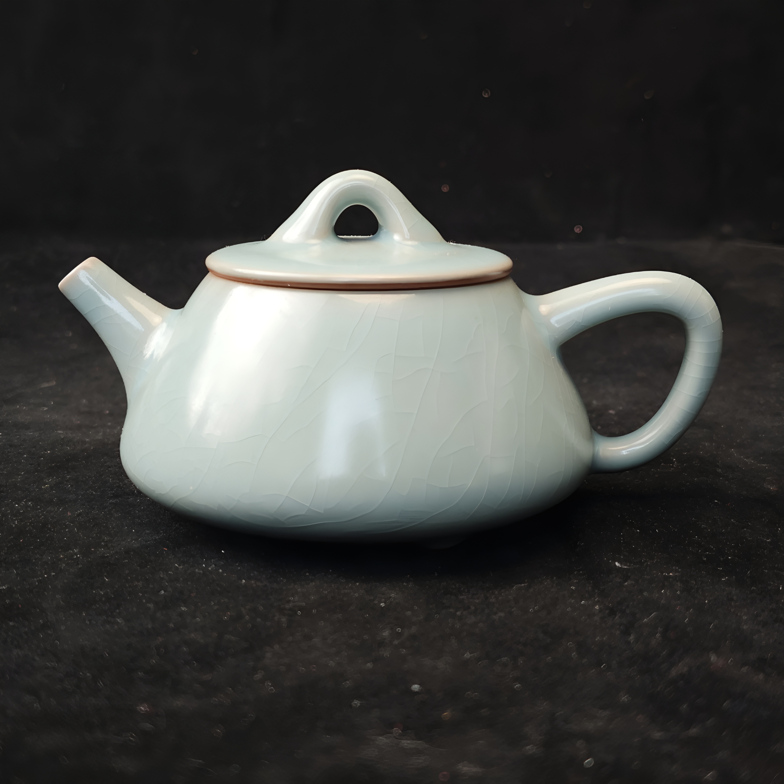 石瓢壶 1级(全手壶 假一赔十)紫泥香灰胎  原矿玛瑙釉支钉烧200ml