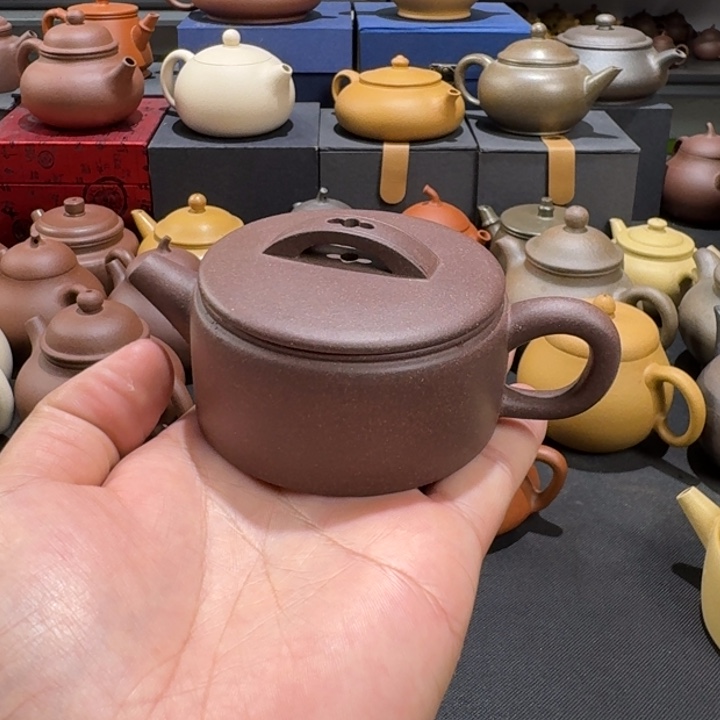 茶壶紫砂微瑕紫泥汉瓦110cc