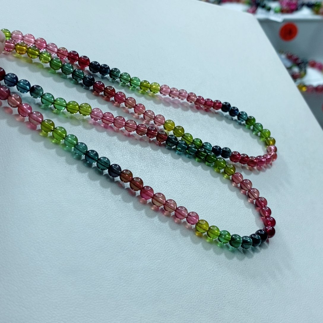 碧玺手链未镶嵌时*海碧玺