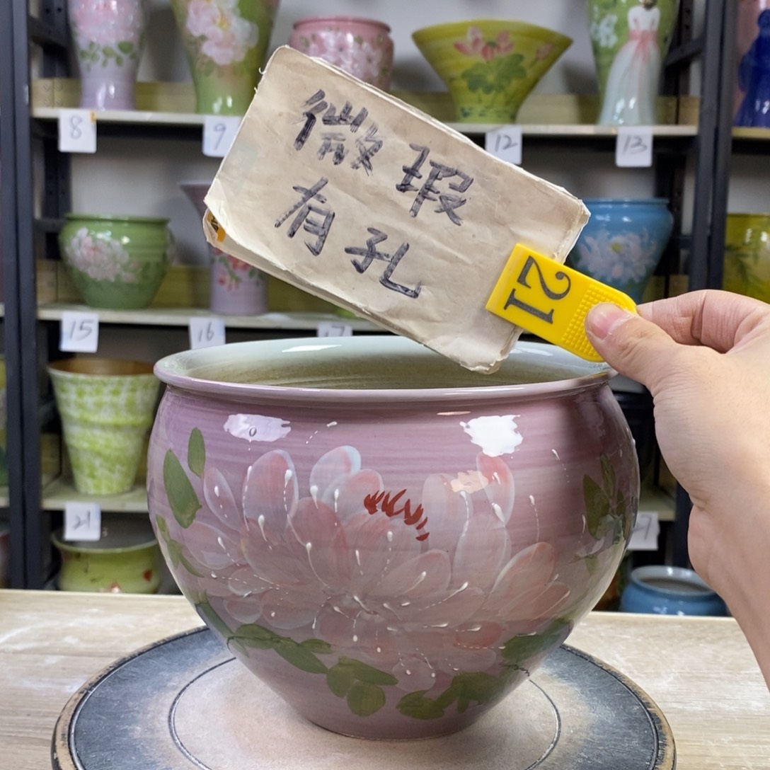 景德镇手工手绘陶瓷花盆