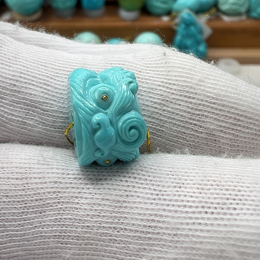 绿松石醒狮 未镶嵌