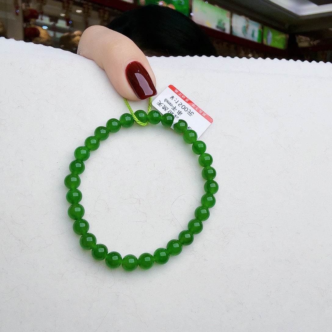 和田玉（碧玉）手链未镶嵌f****?