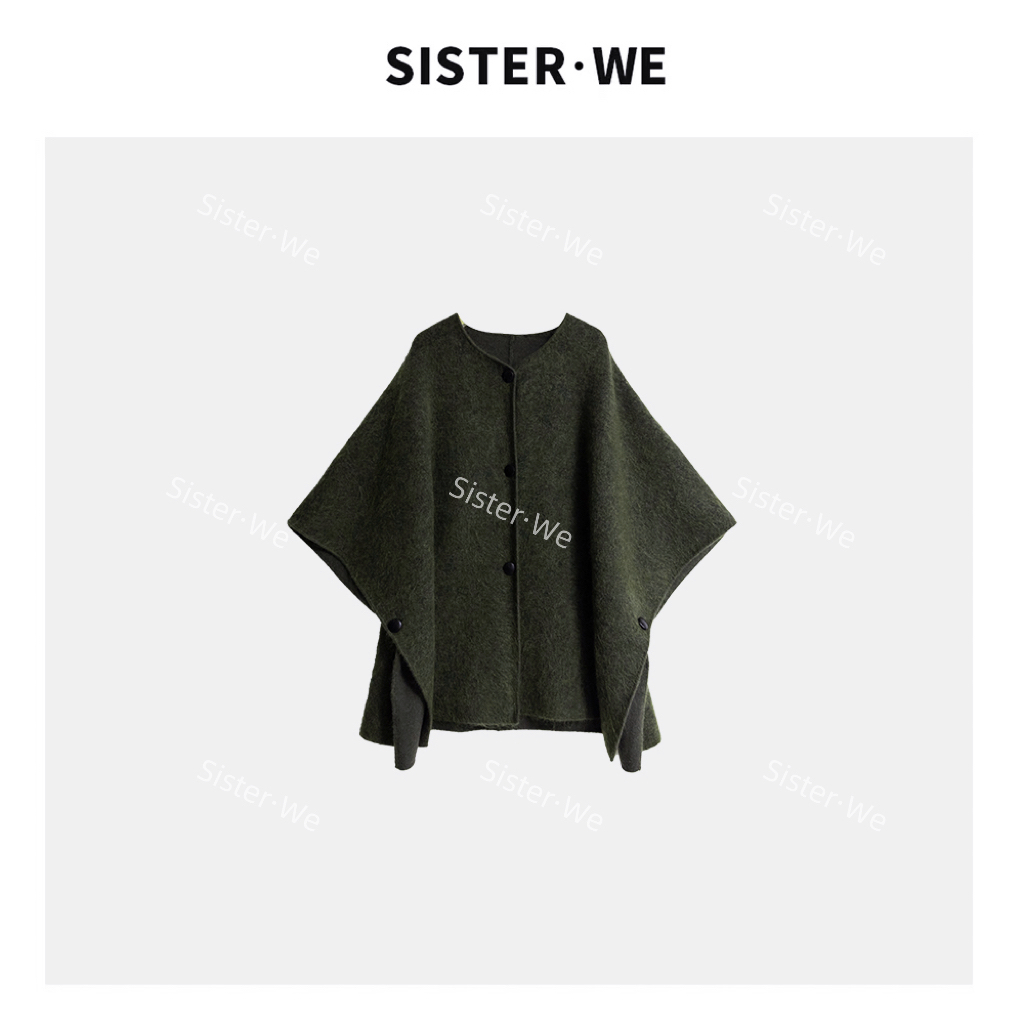 薇姐【摩卡森光】Sister·We慵懒风单排扣廓形外套上衣 2141