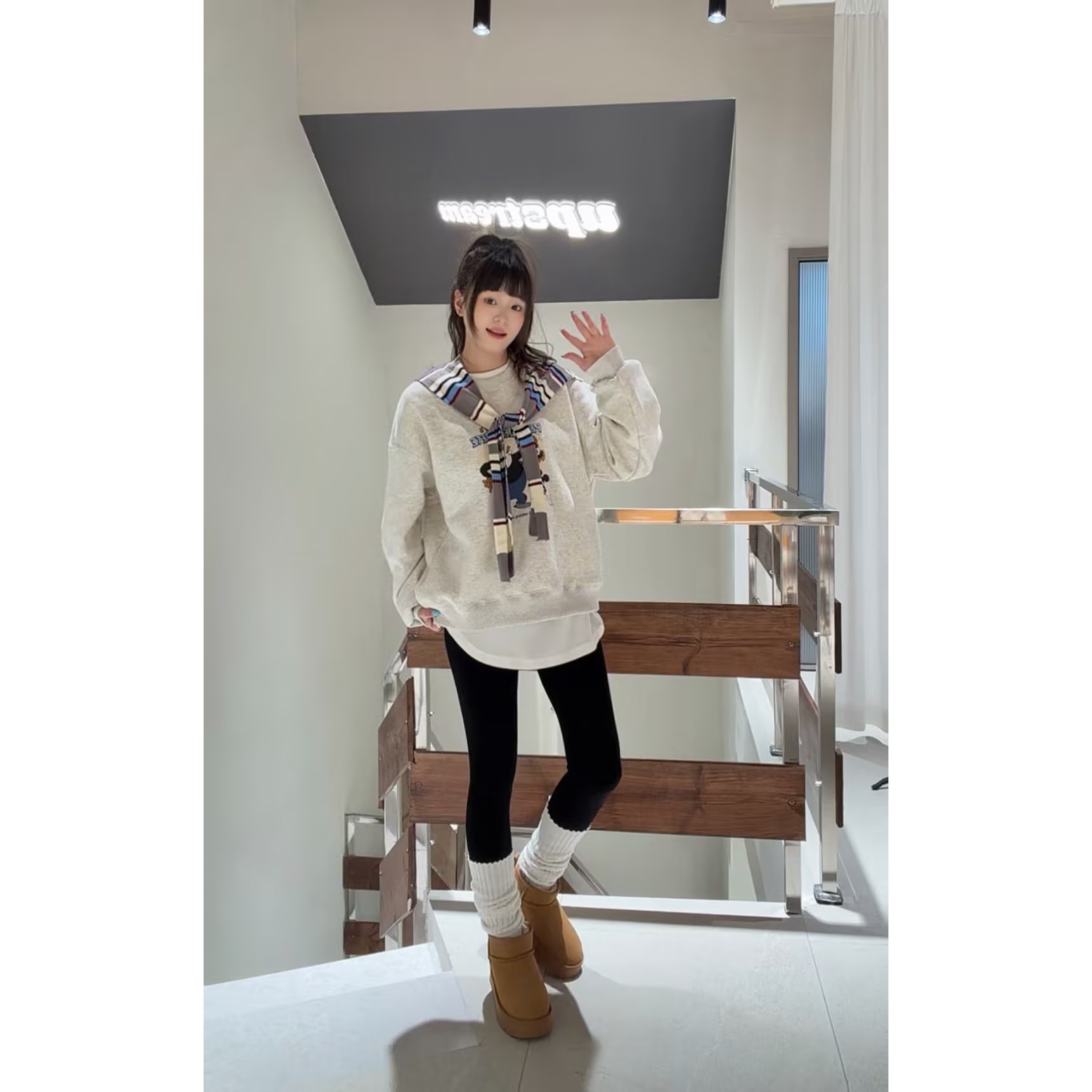 Y1611-披肩米奇卫衣