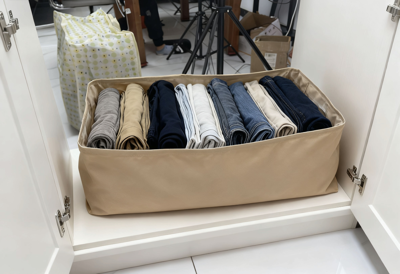 47×28×20cm可折叠产方形分格简欧风抽屉式衣柜整理收纳盒