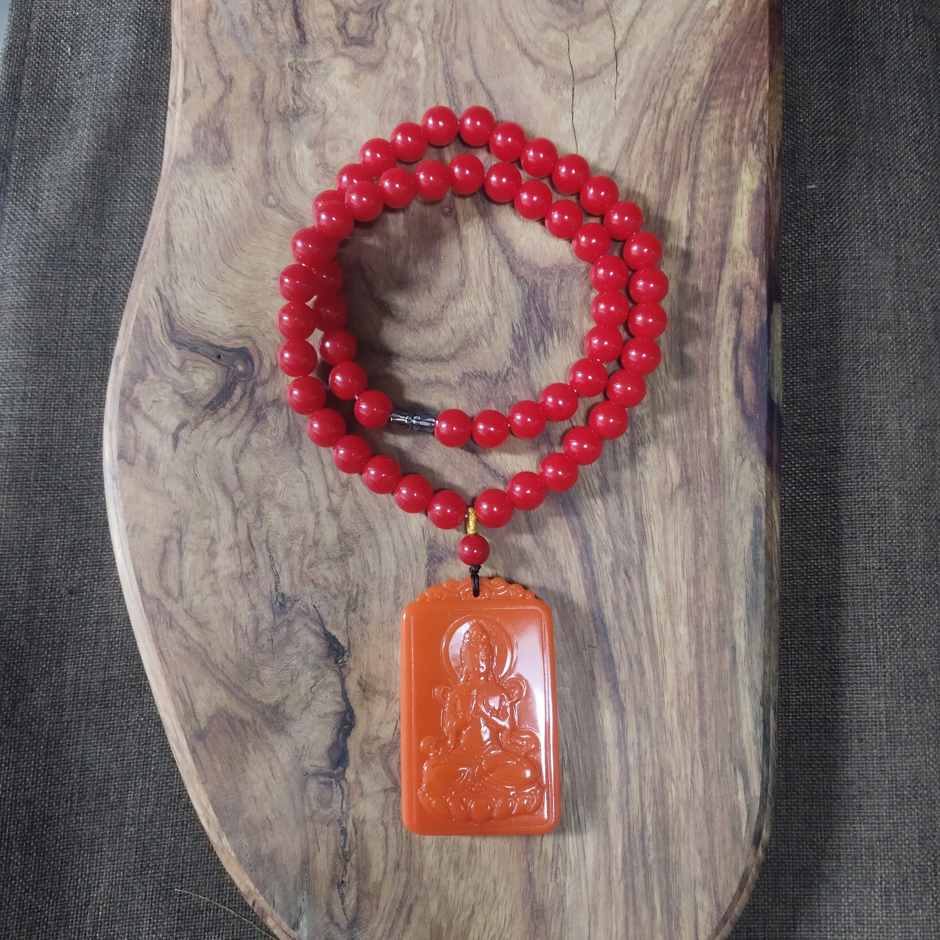 00561号观音吊坠定制木料