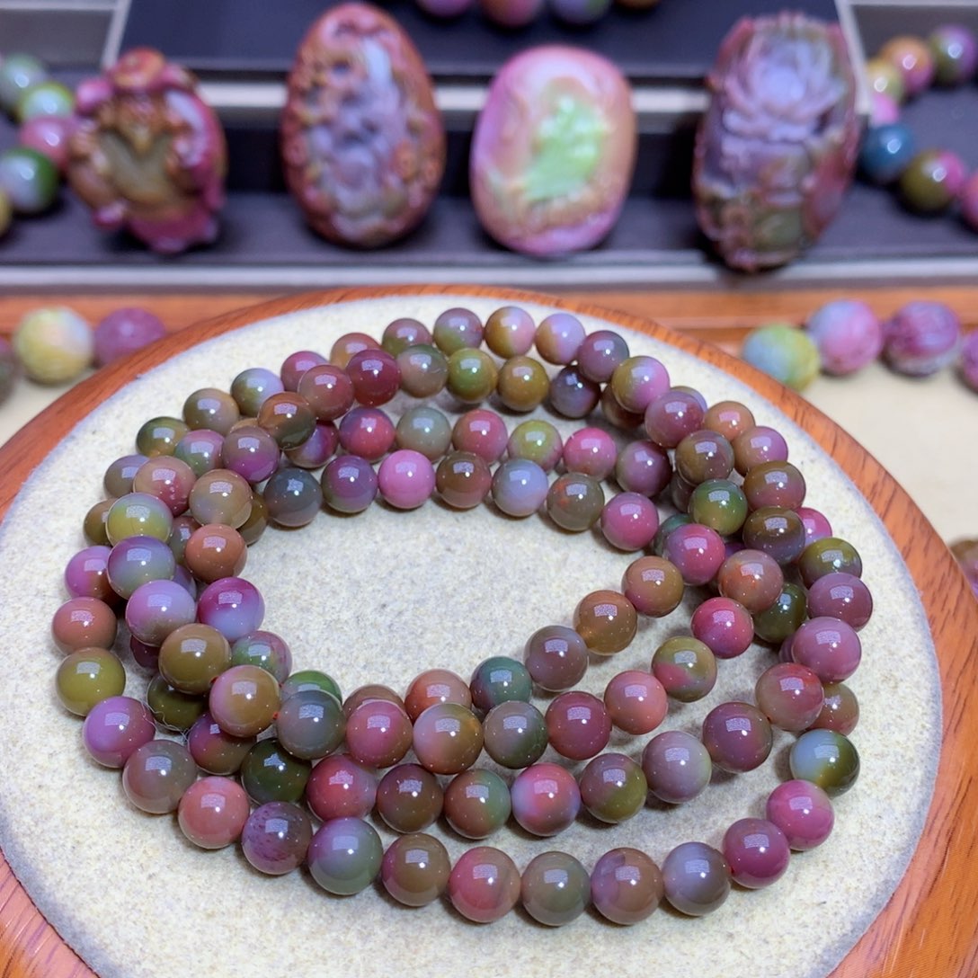 玛瑙手链未镶嵌盐源