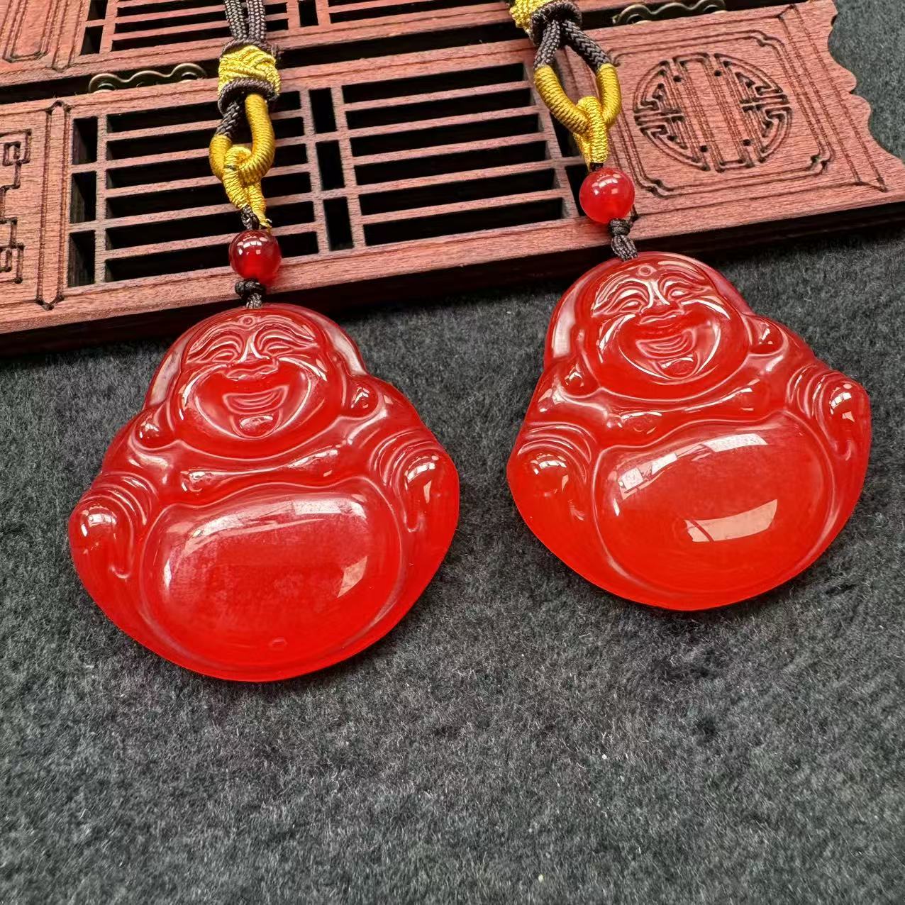 【刘少文】业火红莲卢比莱玛瑙佛公颈饰-ML-F181-多样性只发一件