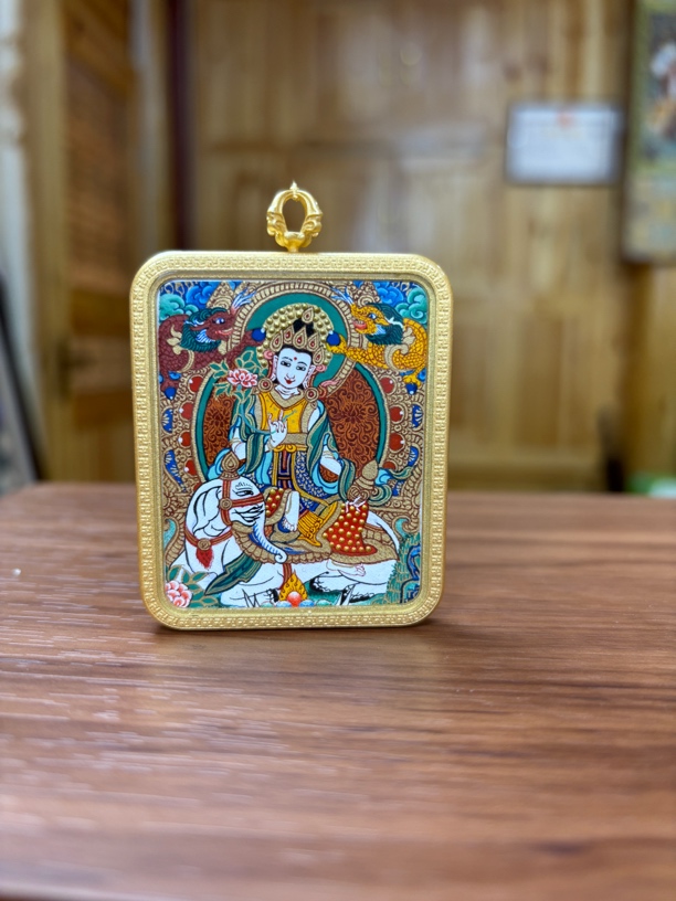 热贡纯手绘唐卡【普贤菩萨】