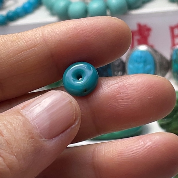 绿松石银S925镀金镶嵌配饰