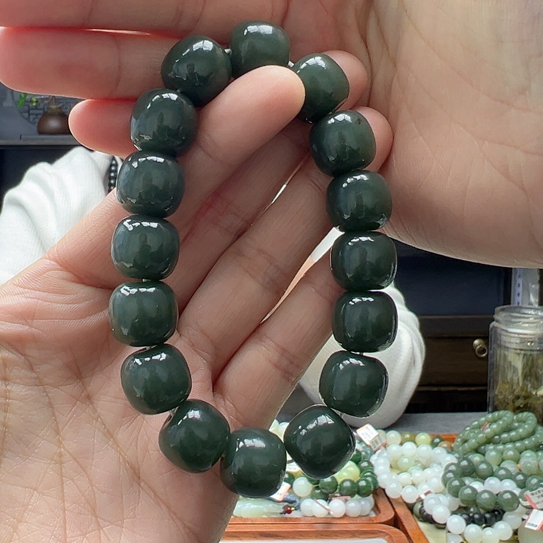 和田玉手链未镶嵌14且末