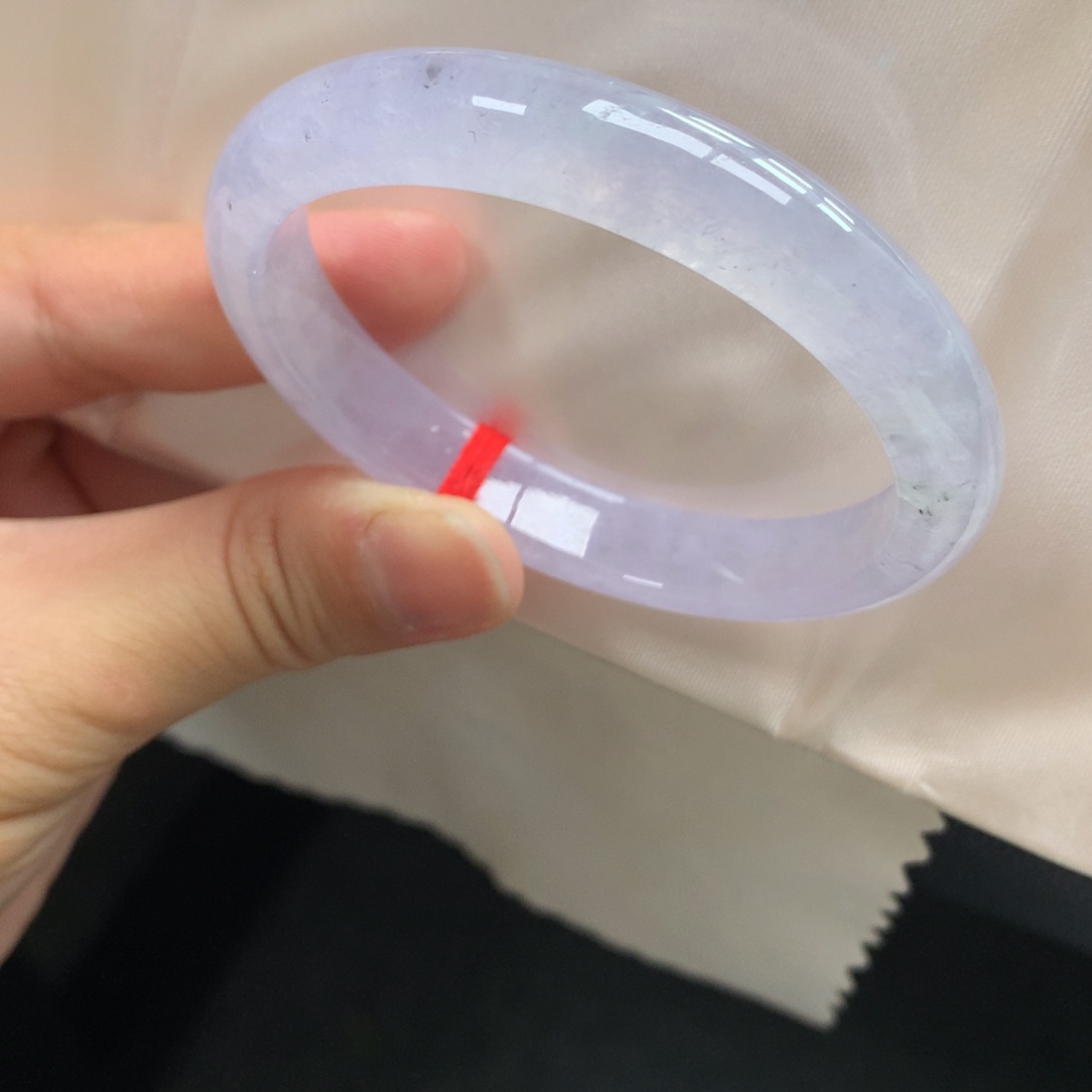 翡翠未镶嵌手镯11号53.5贵妃冰紫葡萄紫