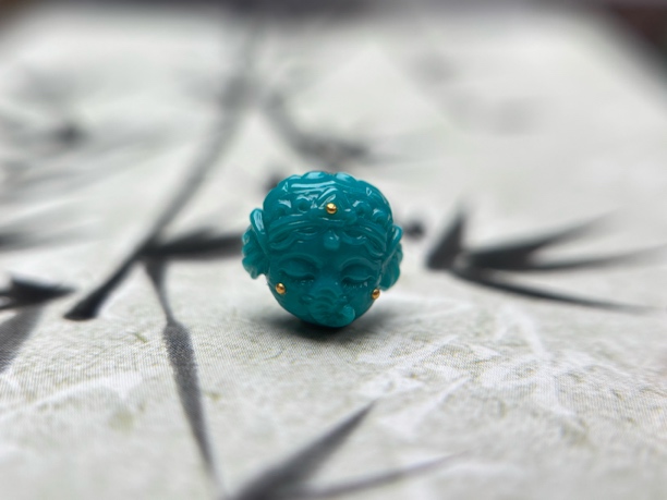 湖北原矿绿松石可爱象