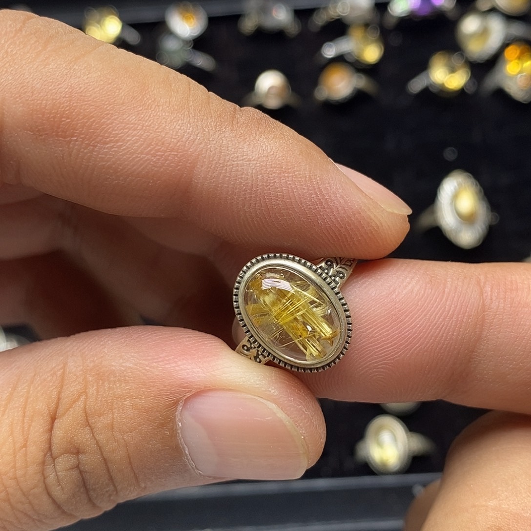 银S925镶嵌珠宝半成品水晶