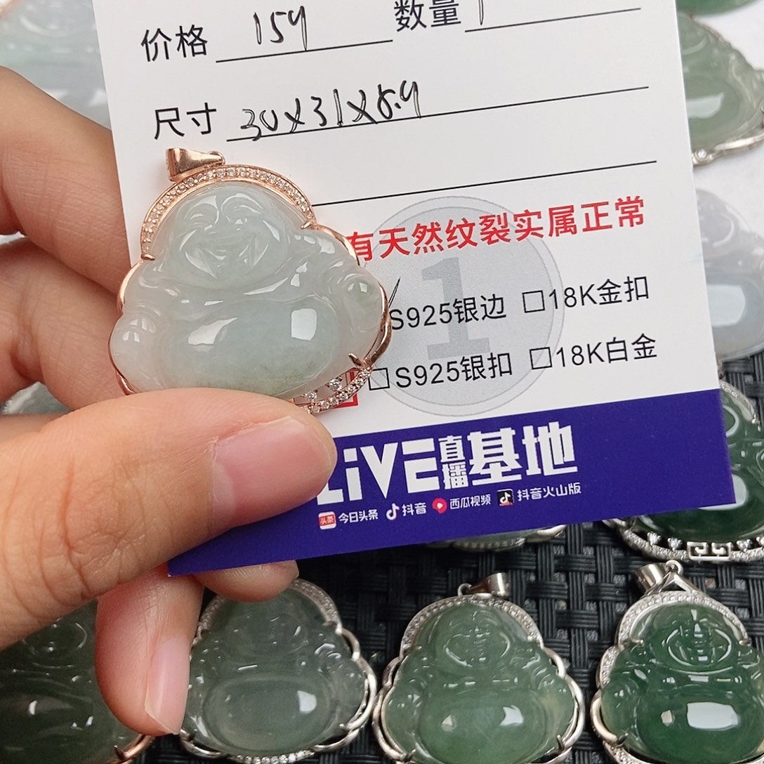 翡翠银S925镶嵌颈饰