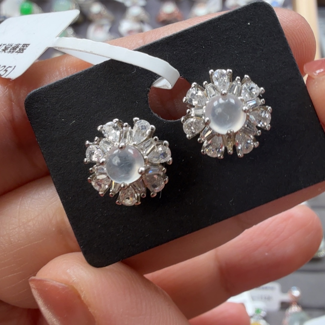 翡翠银S925镶嵌颈饰8015