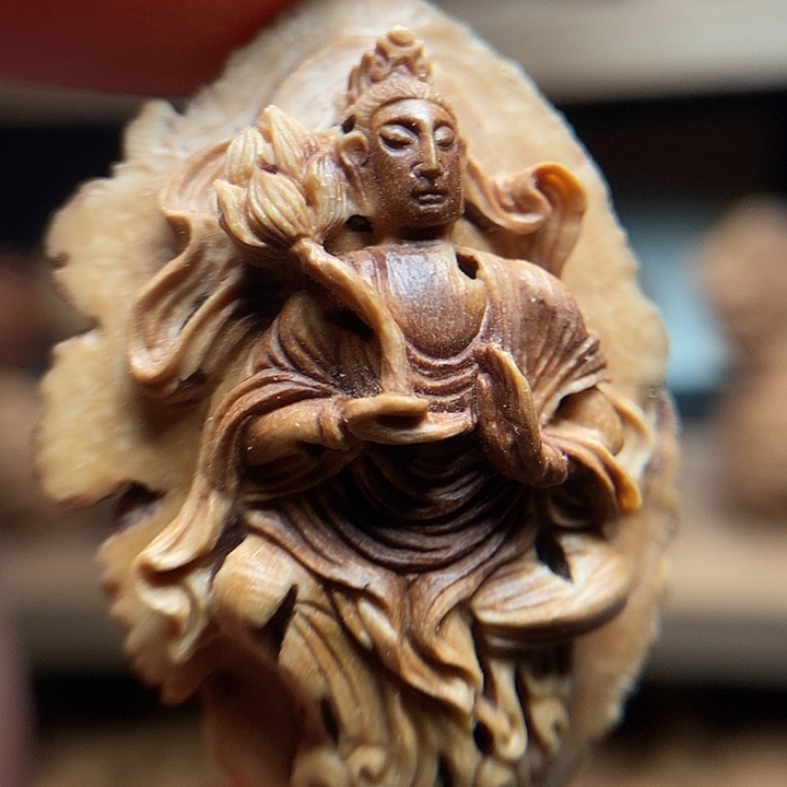 纯手工浮雕大势至菩萨