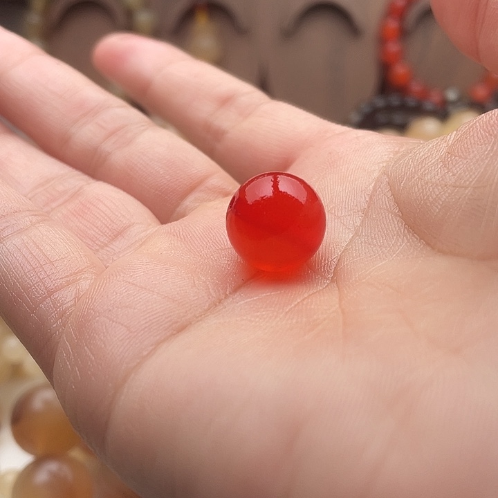 大***手珐琅非金属14青鱼石单珠