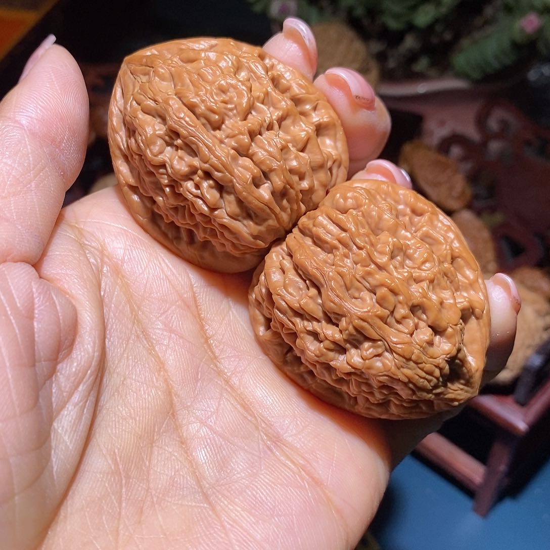 文玩核桃把件40虎头王