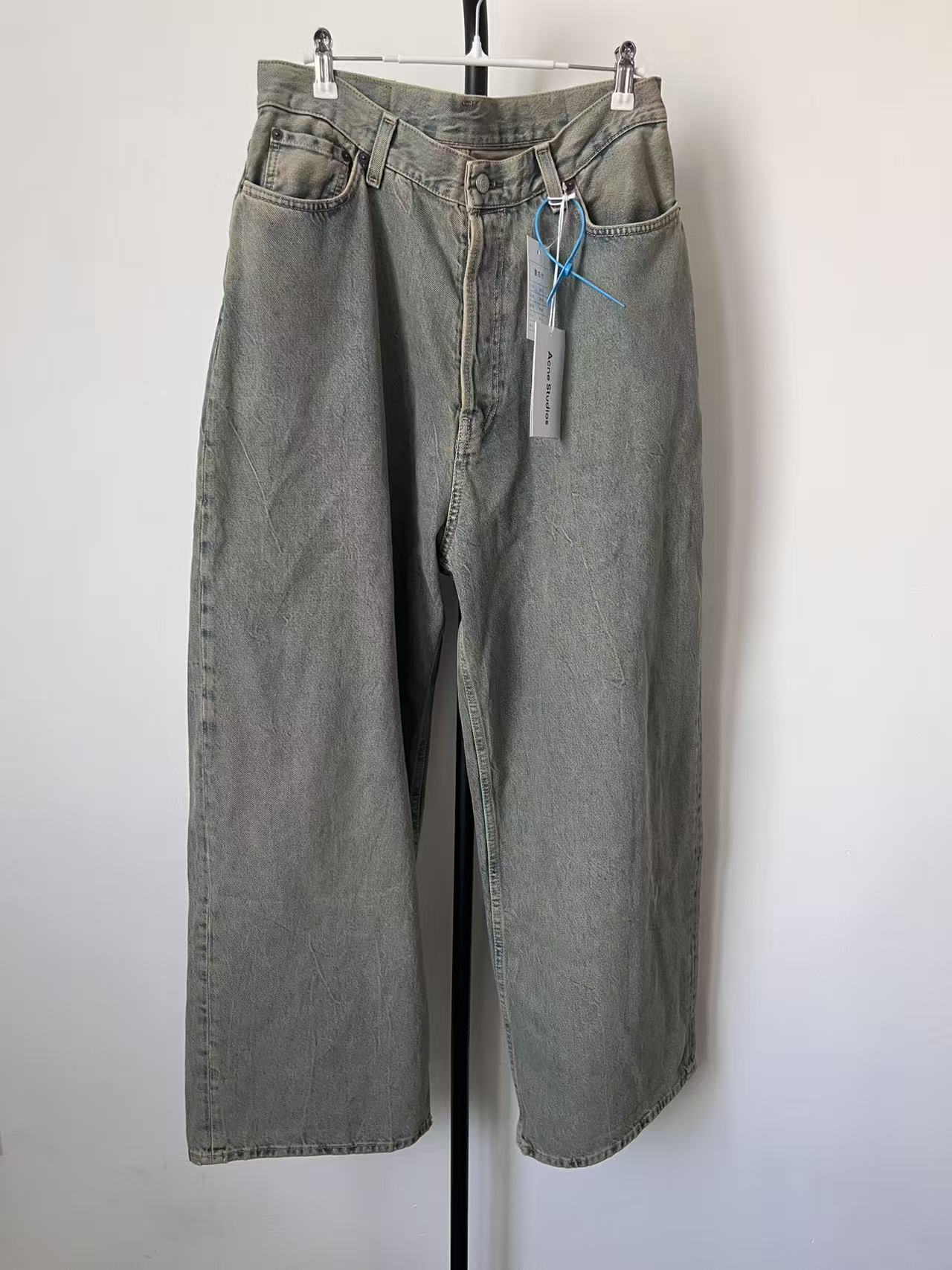 未使用 Acne studio 纯色宽松阔腿舒适牛仔裤 46码 01336