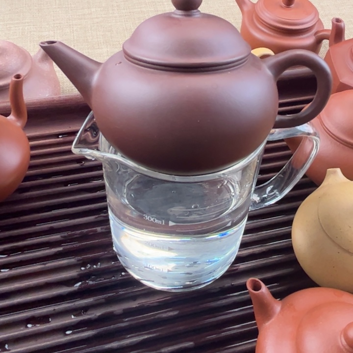 紫砂茶壶紫泥精工水平150cc