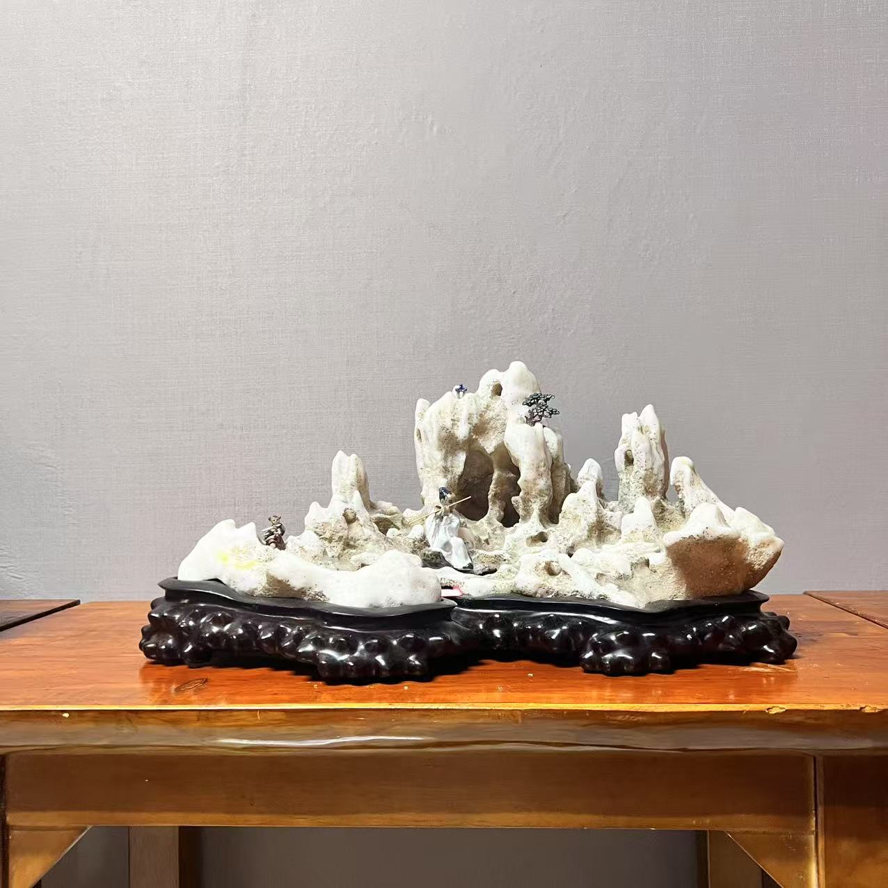 《石丈观微》灵璧石、长64×高30